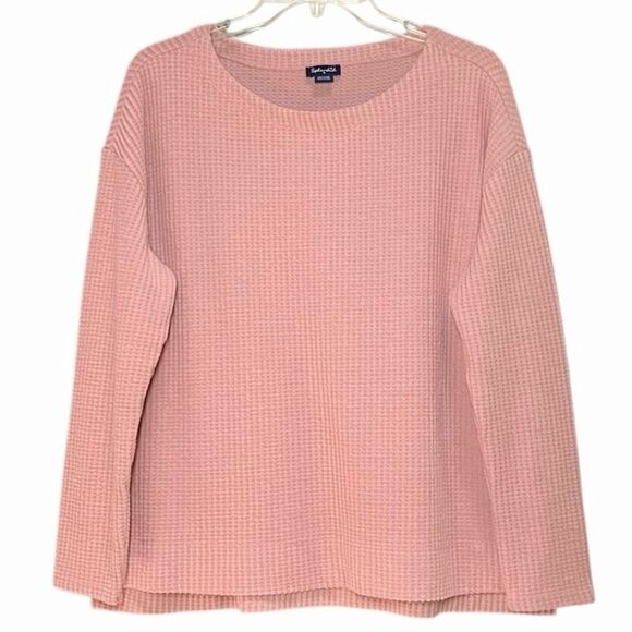 Splendid So Soft Waffle Knit Top in Dusty Pink Women’s M - Picture 2 of 9